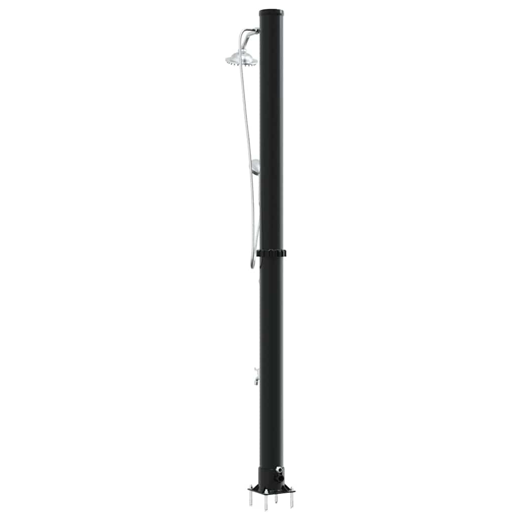 Utendørs Soldusj Svart 217 Cm Pvc Og Aluminium