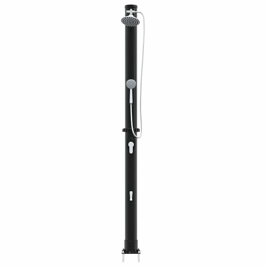 Utendørs Soldusj Svart 217 Cm Pvc Og Aluminium