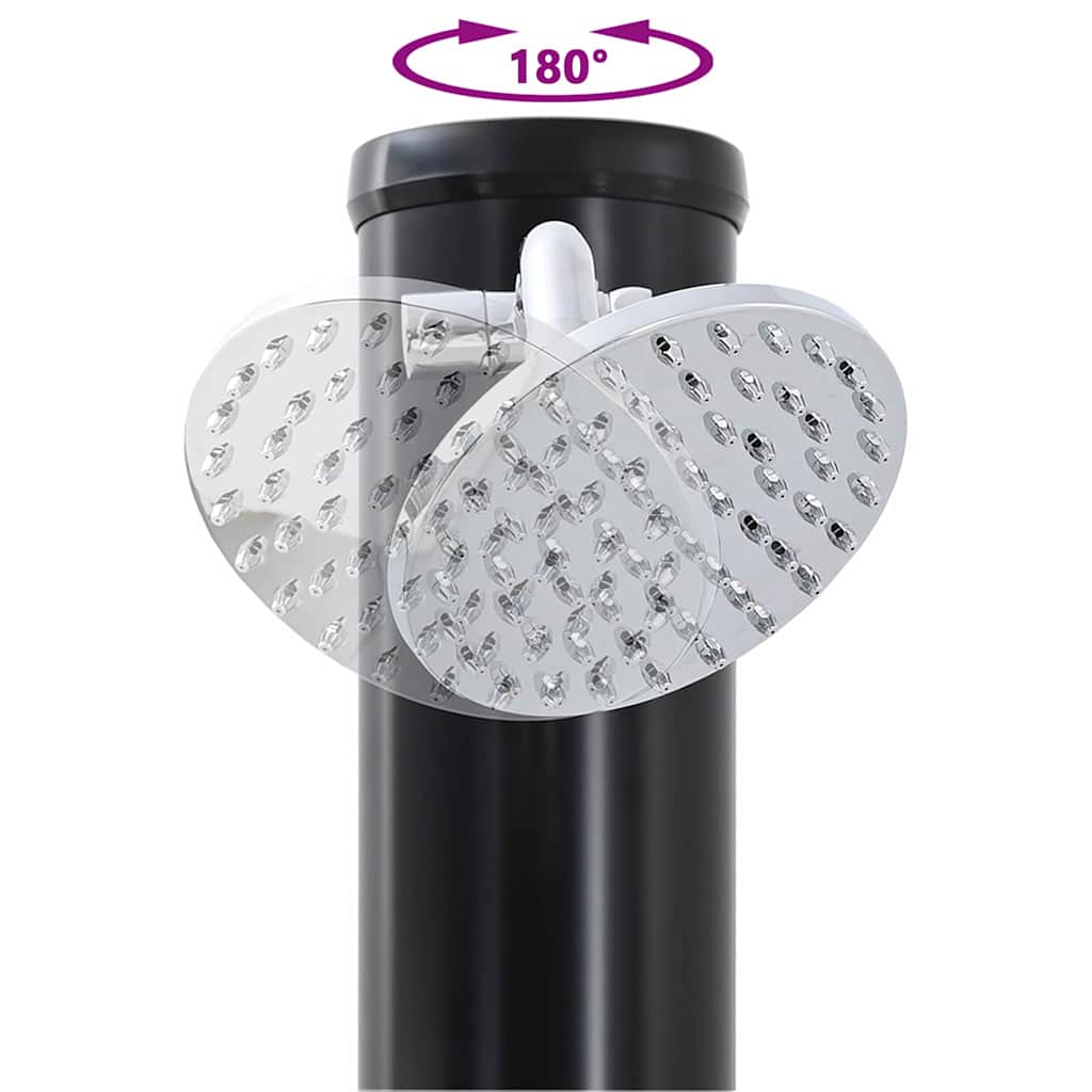 Utendørs Soldusj Svart 217 Cm Pvc Og Aluminium