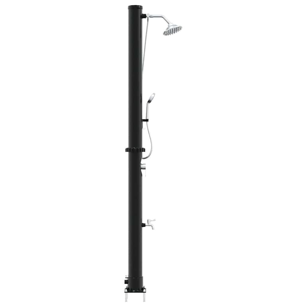 Utendørs Soldusj Svart 217 Cm Pvc Og Aluminium