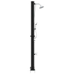 Utendørs Soldusj Svart 217 Cm Pvc Og Aluminium