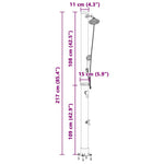 Utendørs Soldusj Svart 217 Cm Pvc Og Aluminium