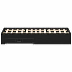 Sengestamme Med Skuff Svart Eik 180 X 200 Cm Konstruert Tre