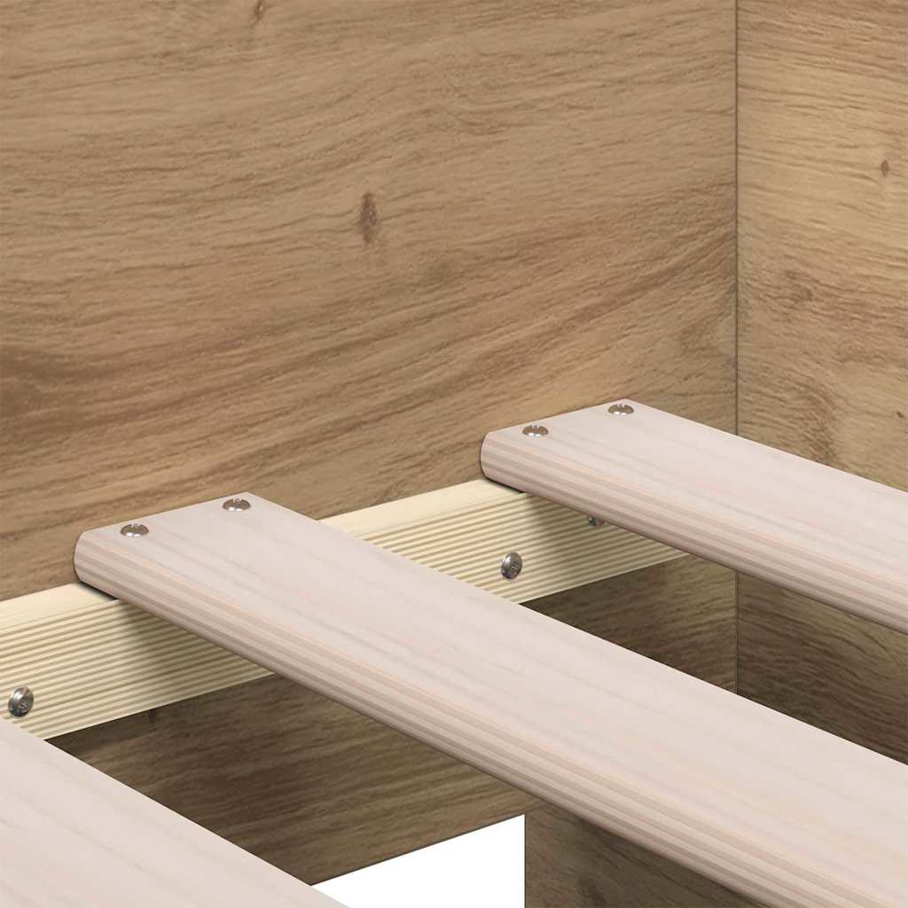Seng Med Hodegjerde Artisan Eik 75 X 190 Cm Konstruert Tre