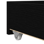 Seng Med Hodegjerde Svart Eik 75 X 190 Cm Konstruert Tre