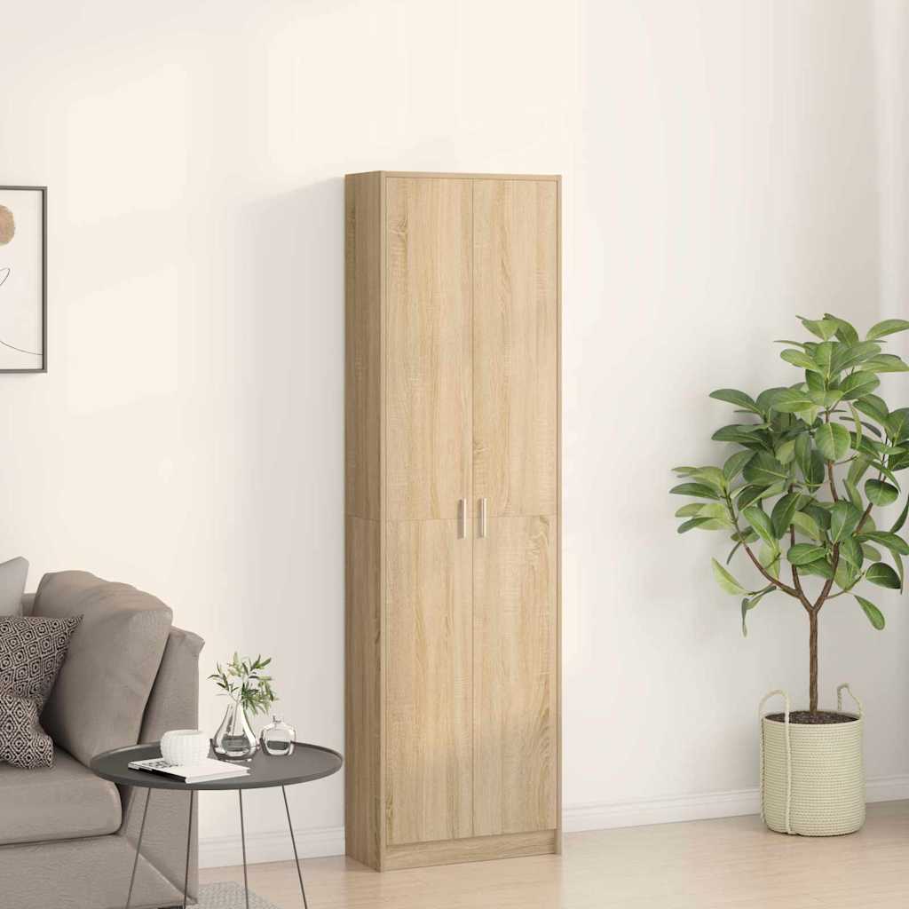 Garderobeskap Sonoma Eik 55 X 25 X 189 Cm Konstruert Tre