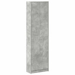 Garderobeskap Med Dør Betonggrå 55 X 25 X 189 Cm Konstruert Tre