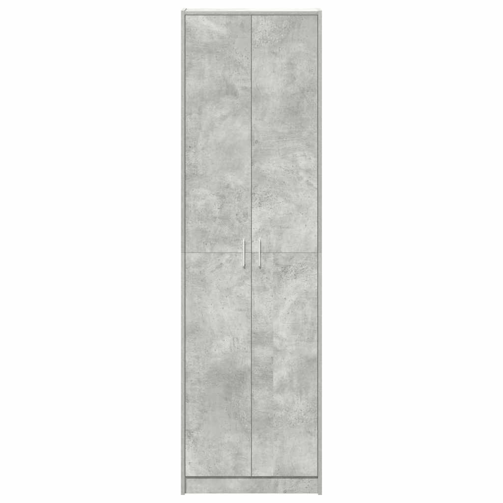 Garderobeskap Med Dør Betonggrå 55 X 25 X 189 Cm Konstruert Tre