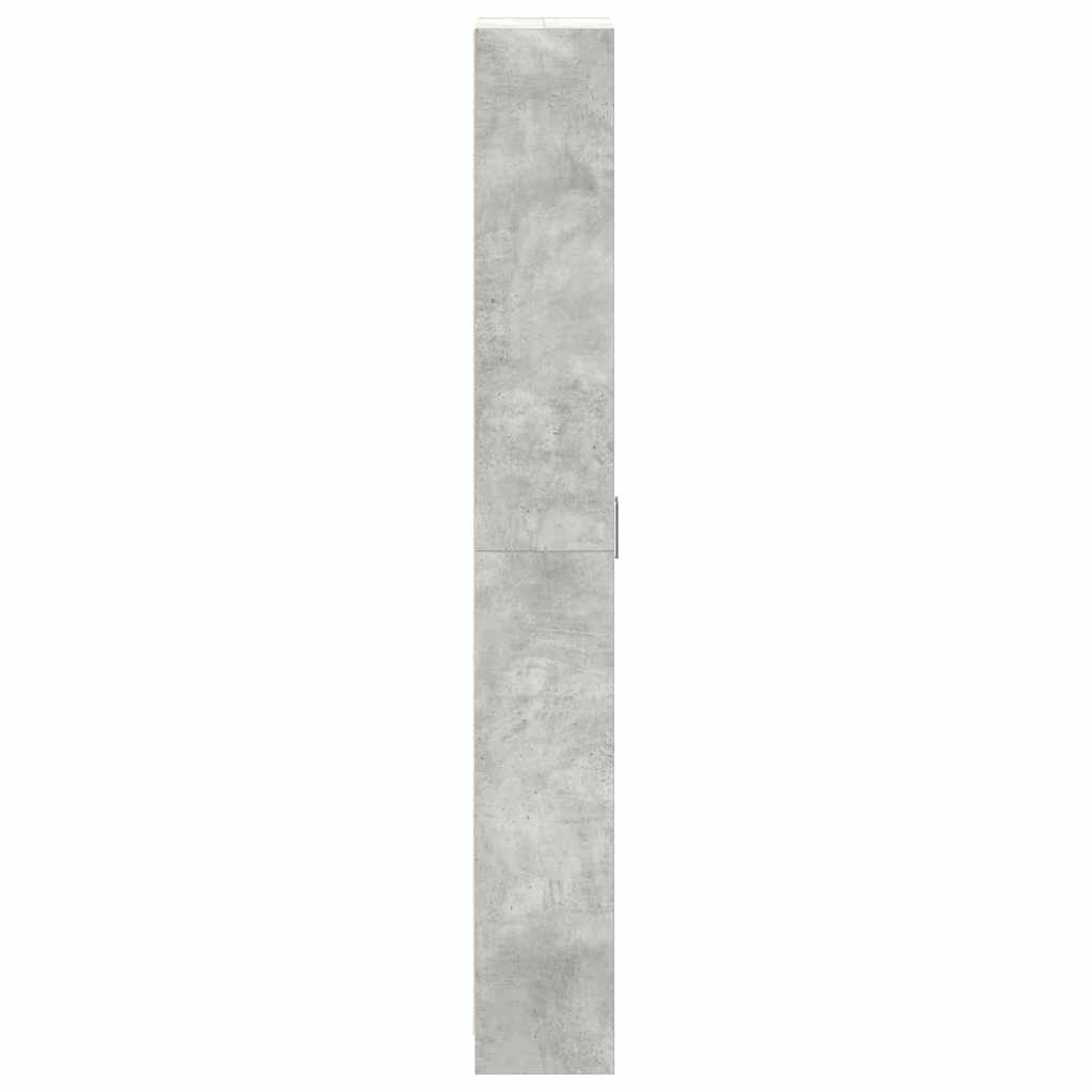 Garderobeskap Med Dør Betonggrå 55 X 25 X 189 Cm Konstruert Tre