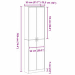 Garderobeskap Artisan Eik 55 X 25 X 189 Cm Konstruert Tre