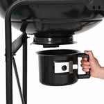 Utendørs Grill Med Hjul Svart 91 X 71 X 107 Cm Metall