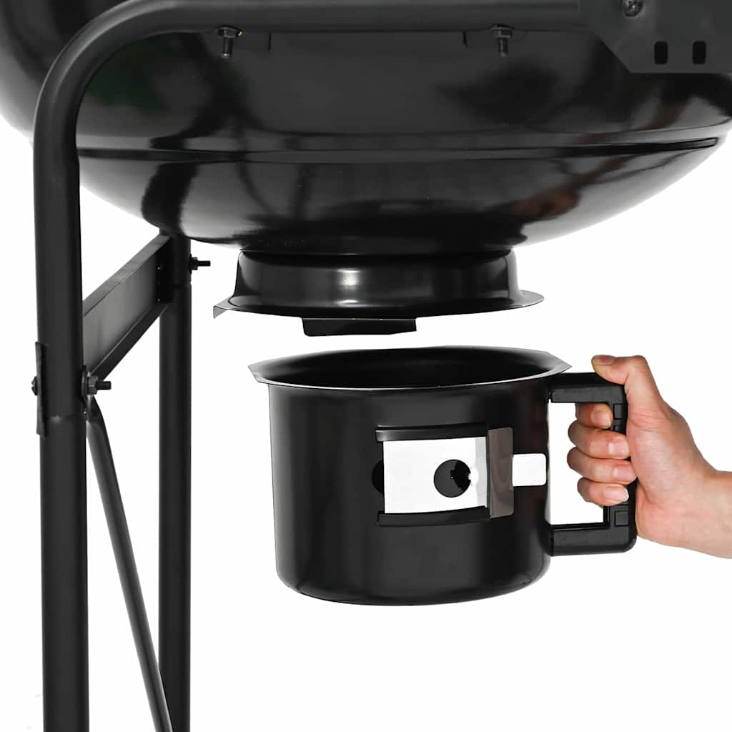 Utendørs Grill Med Hjul Svart 91 X 71 X 107 Cm Metall