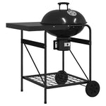 Utendørs Grill Med Hjul Svart 91 X 71 X 107 Cm Metall
