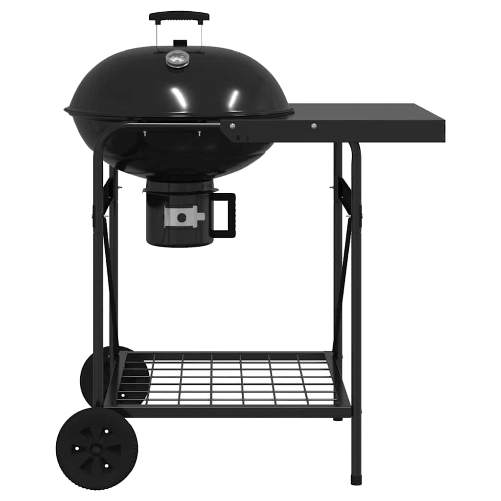 Utendørs Grill Med Hjul Svart 91 X 71 X 107 Cm Metall