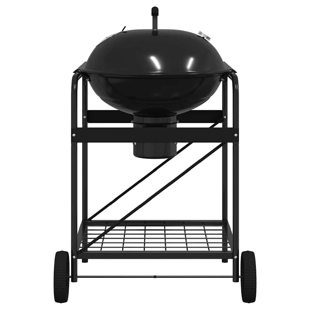 Utendørs Grill Med Hjul Svart 91 X 71 X 107 Cm Metall