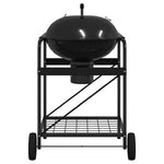 Utendørs Grill Med Hjul Svart 91 X 71 X 107 Cm Metall