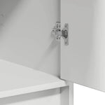 Sminkebord Med Speillys Med Skuff 3 Pcs Hvit Konstruert Tre