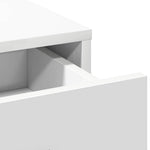 Dressingbordsett Med Led Med Speillys 3 Pcs Hvit Konstruert Tre