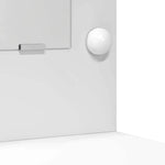 Dressingbordsett Med Led Med Speillys 3 Pcs Hvit Konstruert Tre