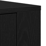 Høyskap Svart Eik 80 X 33 X 150 Cm Konstruert Tre