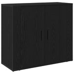 Høyskap Svart Eik 80 X 33 X 150 Cm Konstruert Tre