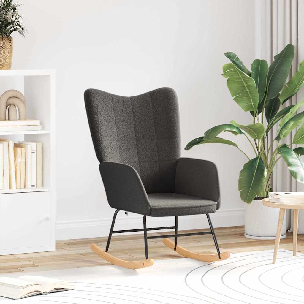 Gyngestol Mørkegrå Sherpa-Stoff