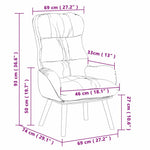 Avslappende Stol Cappuccino 69 X 74 X 93 Cm Kunstlær