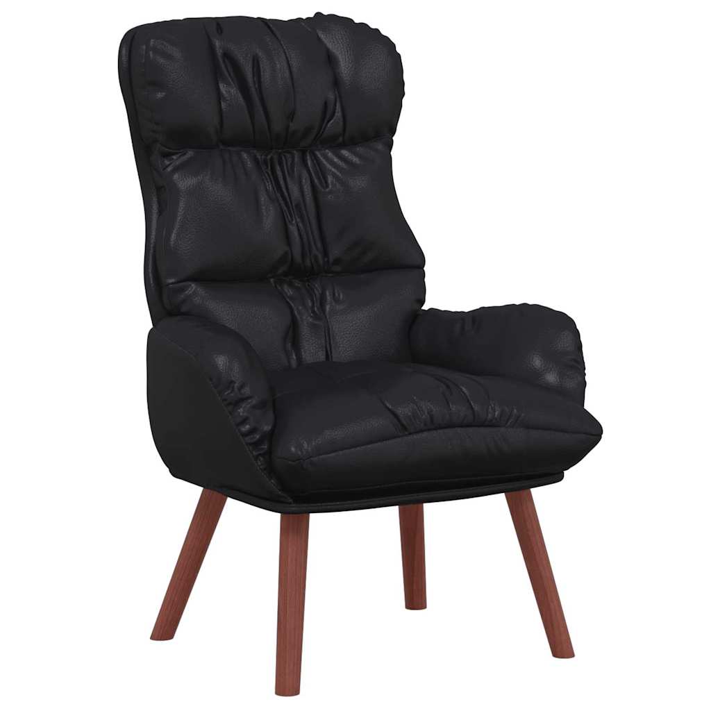 Avslappende Stol Svart 69 X 74 X 93 Cm Kunstlær
