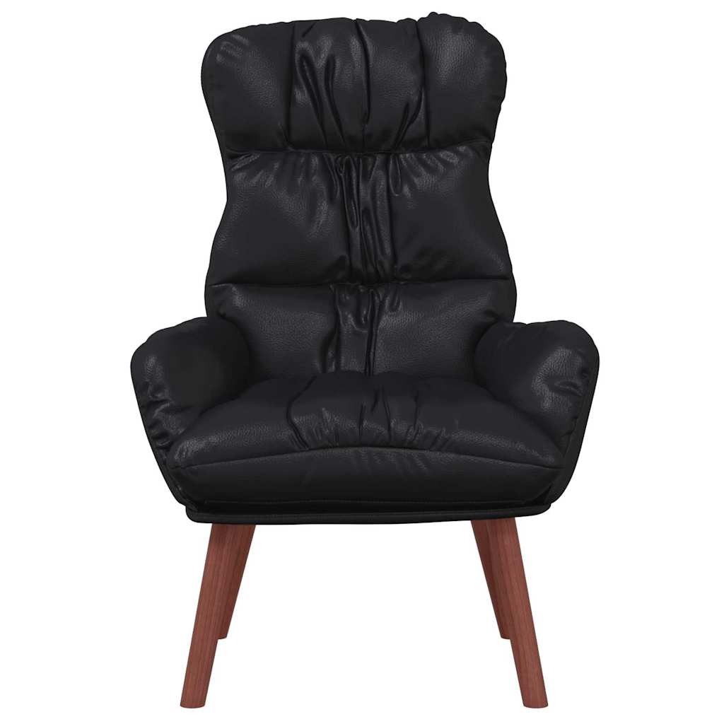 Avslappende Stol Svart 69 X 74 X 93 Cm Kunstlær