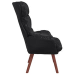 Avslappende Stol Svart 69 X 74 X 93 Cm Kunstlær