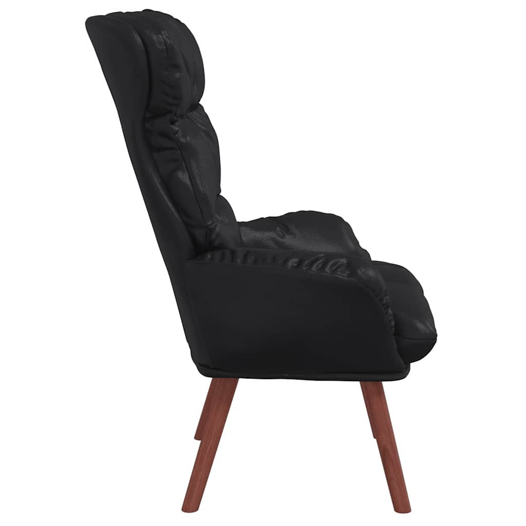 Avslappende Stol Svart 69 X 74 X 93 Cm Kunstlær