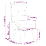 Avslappende Stol Krem 69 X 74 X 93 Cm Stoff