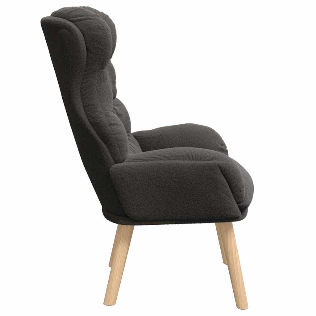 Avslappende Stol Mørke Grå 69 X 74 X 93 Cm Stoff