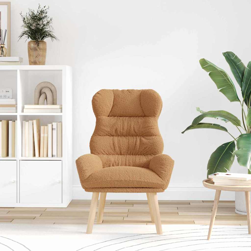 Avslappende Stol Beige 69 X 74 X 93 Cm Stoff