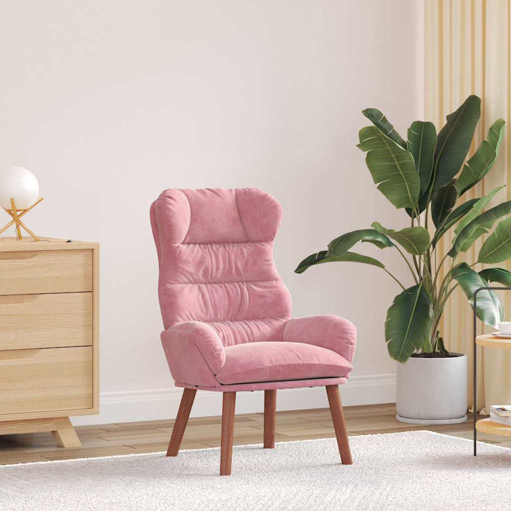 Avslappende Stol Rosa 69 X 74 X 93 Cm Fløyel