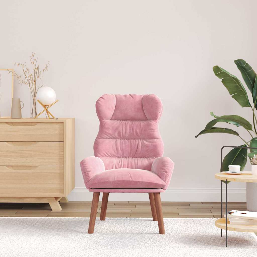 Avslappende Stol Rosa 69 X 74 X 93 Cm Fløyel
