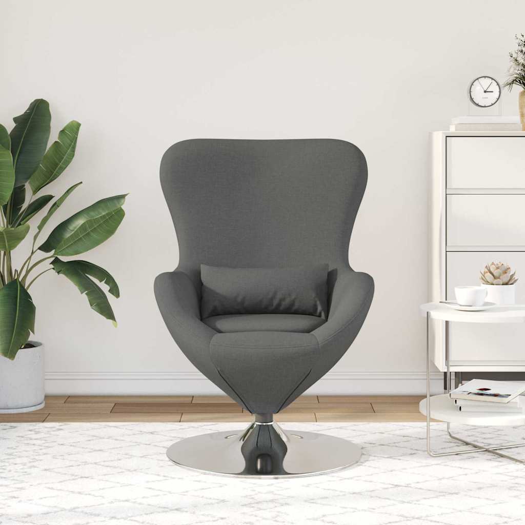 Eggstol Mørke Grå 63 X 73 X 90 Cm Stoff