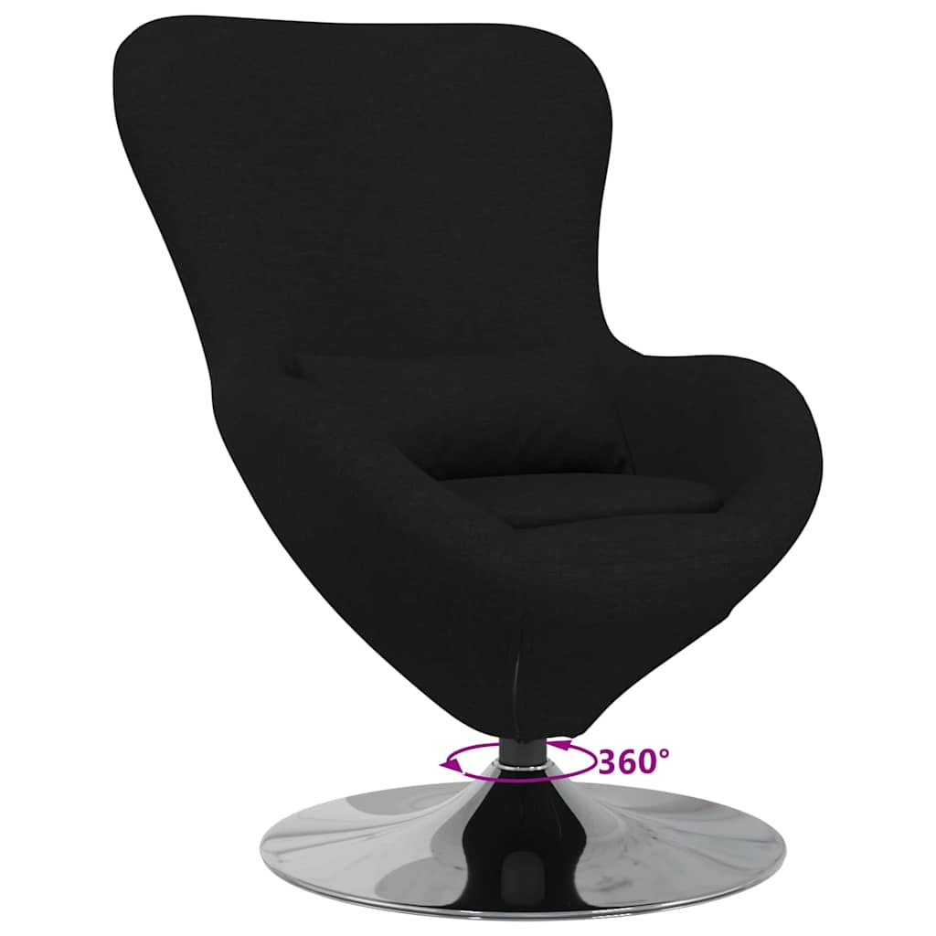 Eggstol Svart 63 X 73 X 90 Cm Stoff