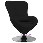 Eggstol Svart 63 X 73 X 90 Cm Stoff