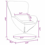 Eggstol Svart 63 X 73 X 90 Cm Stoff