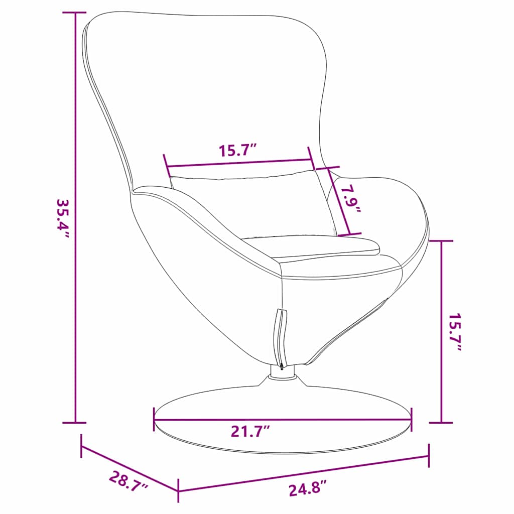Eggstol Svart 63 X 73 X 90 Cm Stoff