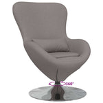 Eggstol Gråbrun 63 X 73 X 90 Cm Stoff