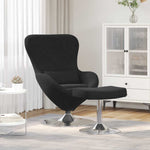 Eggstol Med Fototstol Svart 63 X 73 X 90 Cm Fløyel