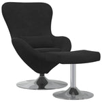 Eggstol Med Fototstol Svart 63 X 73 X 90 Cm Fløyel