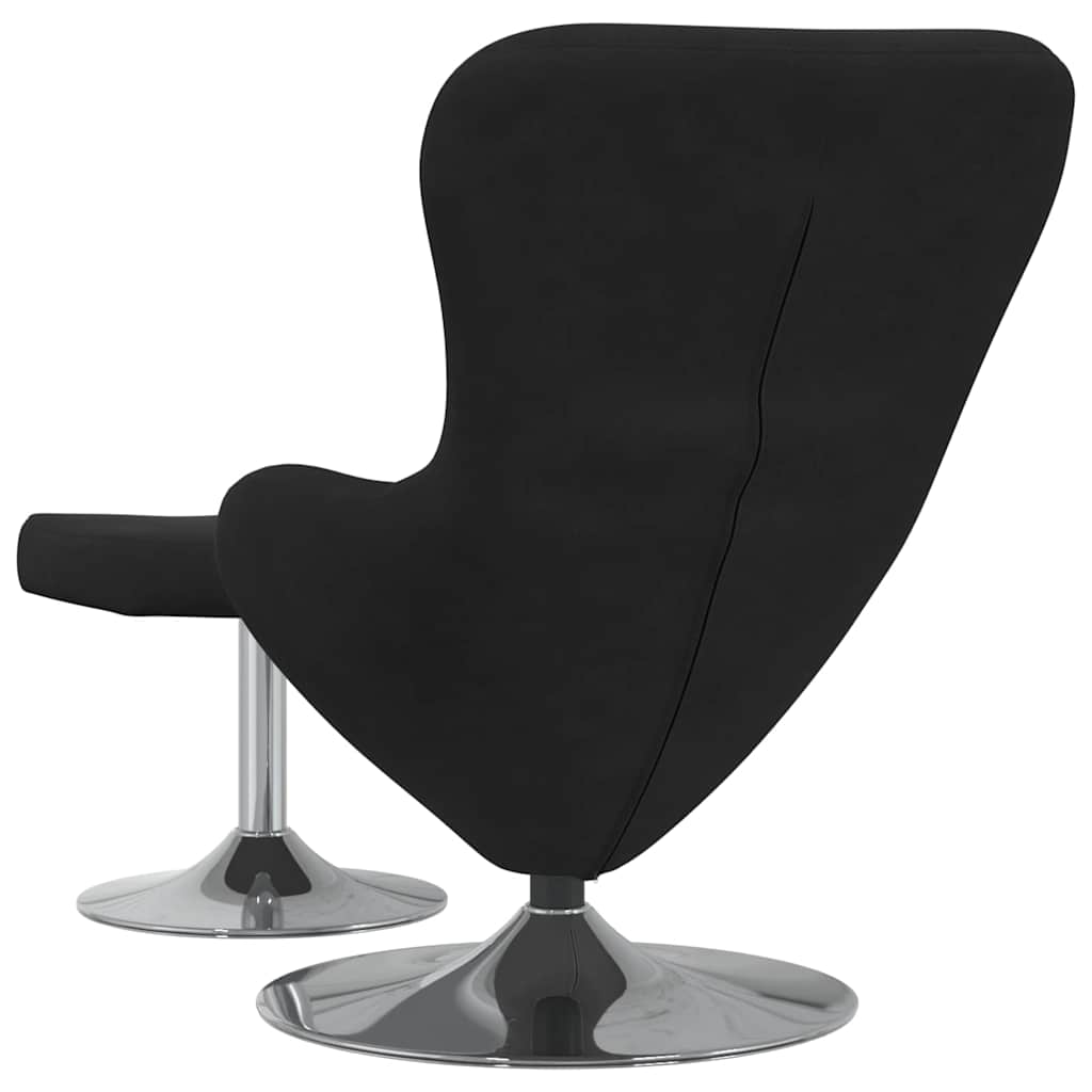 Eggstol Med Fototstol Svart 63 X 73 X 90 Cm Fløyel