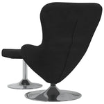 Eggstol Med Fototstol Svart 63 X 73 X 90 Cm Fløyel