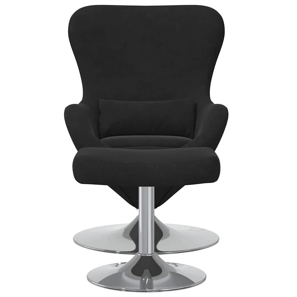 Eggstol Med Fototstol Svart 63 X 73 X 90 Cm Fløyel
