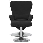 Eggstol Med Fototstol Svart 63 X 73 X 90 Cm Fløyel