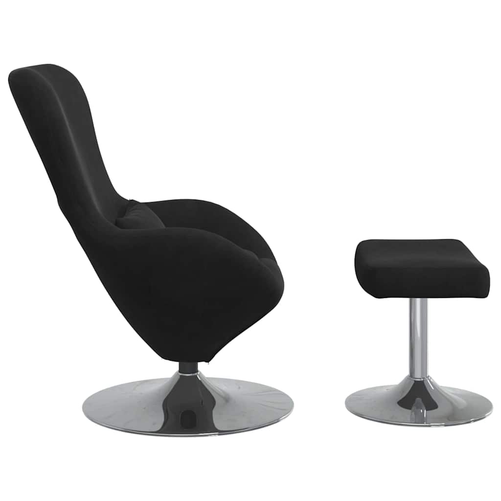 Eggstol Med Fototstol Svart 63 X 73 X 90 Cm Fløyel