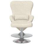 Eggstol Med Fototstol Krem 63 X 73 X 90 Cm Fløyel